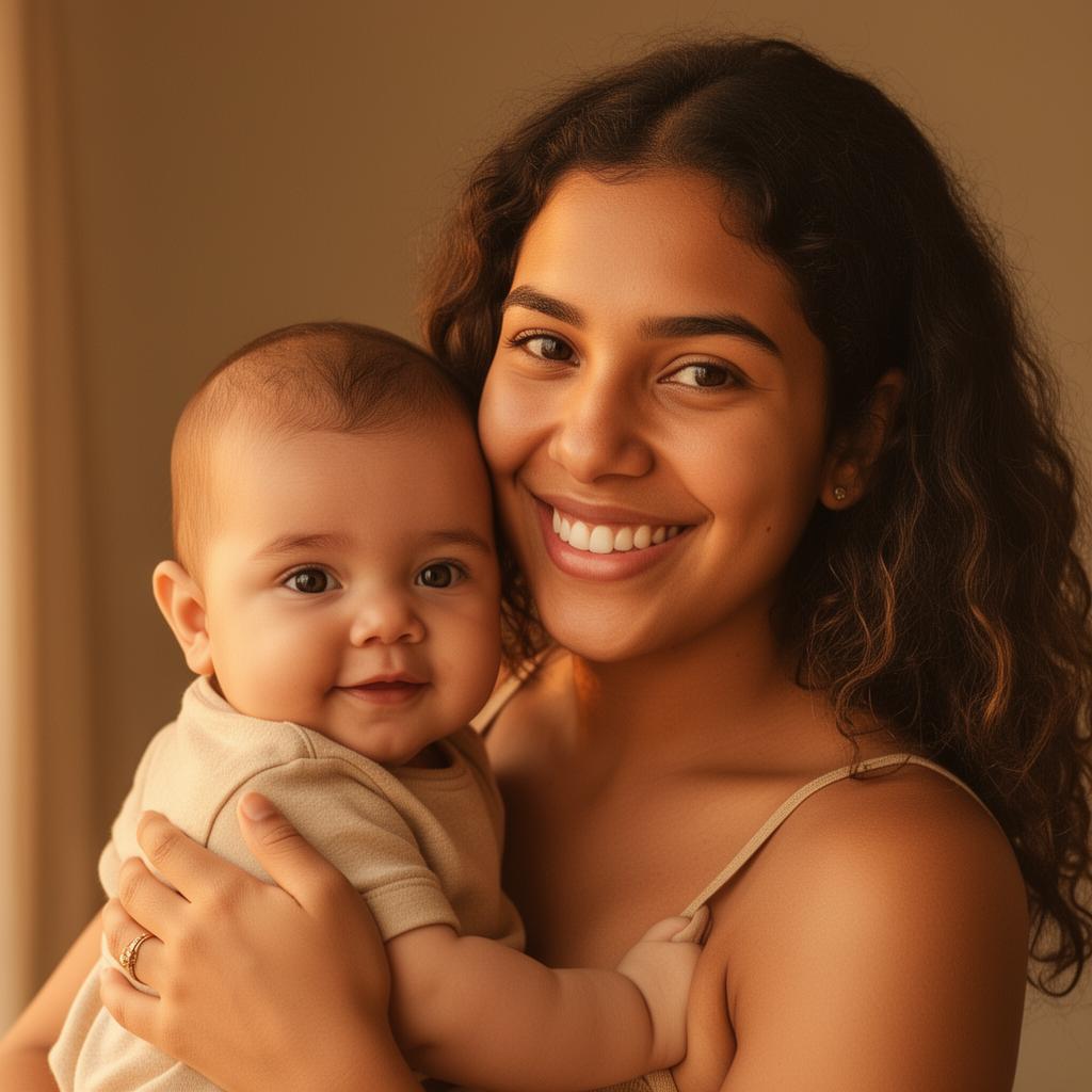 Mãe com seu bebê